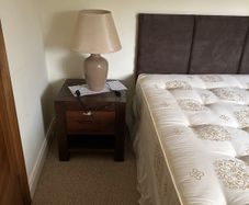 bedroom furniture and bed