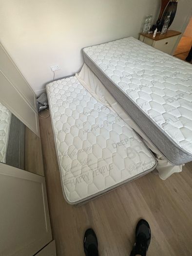 single bed with pull out bed underneath