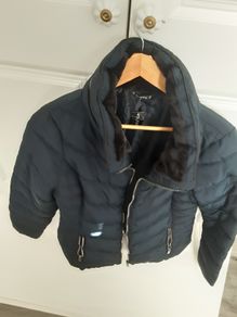 ladies navy quilted jacket