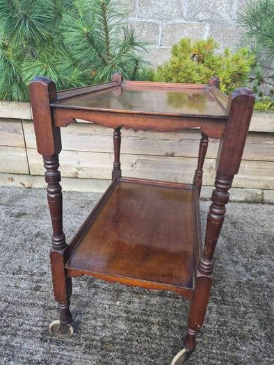 Vintage Wood Drinking Trolley