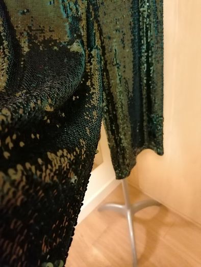 Women's Trousers Green Sequined Palazzo Style NWT SIZE 12