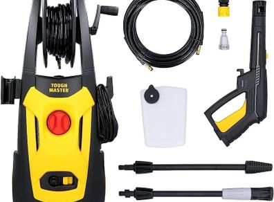 High Power Pressure Washer 1800W High Performance Jet Wash 420 L/H 140 Bar Turbo Nozzle Auto Stop System 6M Hose Portable Electric Jet Washer for Patio Car Garden Home Furniture (FREE SHIPPING)