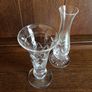 2 Small Clear Cut Glass Vases Image 4
