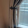 Black Metal Curtain Pole & Tiebacks Image 5