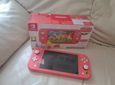 Nintendo Switch Lite - Animal Crossing Isabelles Aloha Edition (Coral Pink) - Boxed