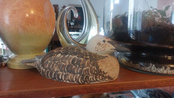 Stunning and Rare Vintage Kilkenny Design Workshops Eider Duck Hand-Painted Ceramic Model by Oisin Kelly RHA (1915-1981), Excellent Condition
