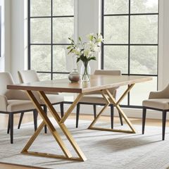 Metal table legs gold 86x80 Set 2