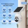 Solar-Powered Outdoor Security Camera, 1080p WiFi, 2-Way Audio, Night Vision, App Control, Weather Resistant, IP65, Cloud Storage, Human Detection, 2.4GHz Only, Pan Tilt Control Image 2