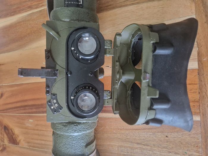 German artillery rangefinder World War II Em 1m R 36 B - Artillery Rangefinder