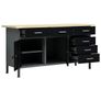 Workbench Black 160x60x85 cm Steel Image 2