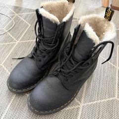 Dr. Martens 1460 Serena Fur-Lined Boots ,UK 7 , US 9 , Black