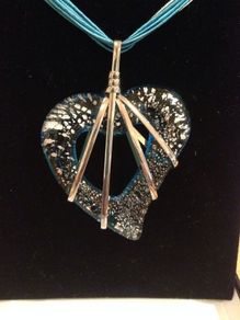 Love Heart Glass Pendant Necklace