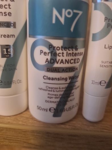 3 Boots items. Day Cream SPF 15 25ml, cleaning water 50ml, Lip care 10ml