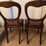 Pair of Victorian Balloon Back Chairs with Genuine Oxblood Leather Image 3