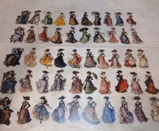 50pcs Vintage Transparent Stickers Decals