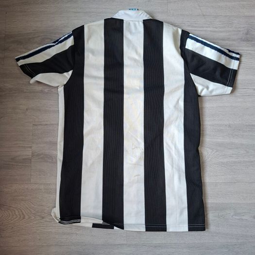 Vintage Newcastle United 95 97 home shirt and sweatshirt made by Adidas,