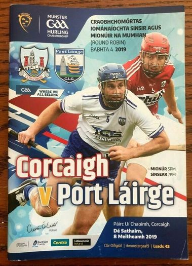 2019 Cork v Waterford - GAA Munster Hurling Round 4 Programme