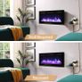 NEW SALE |  3 in 1 Electric Fireplace, Freestanding, Wall Mounted, Recessed, 9 Colour Flame Effect, Media Wall Compatible, 900W - 1800W Heater Image 4
