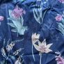 D&D Design Caberne Navy Floral Curtains. Cotton, Lined, with Tiebacks Image 3
