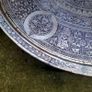 Antique silvered moorish morrocan copper tray/foldable drinks table Image 3