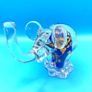 Vintage Murano Style Art Glass Elephant Paperweight Image 6