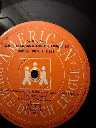 Malcolm McLaren Double Dutch 1983 UK 12 inch Townhouse Cut MALC 312