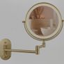 Makeup Cosmetic Vanity Mirror Bathroom Dressing Room Vanity Table Dual LED Battery USB Charging Black Chrome Brushed Vintage Gold Image 4