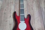 Mosaic decorated wooden base guitar