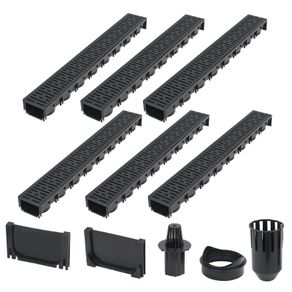 Drainage Channels 6 pcs Plastic 6 m