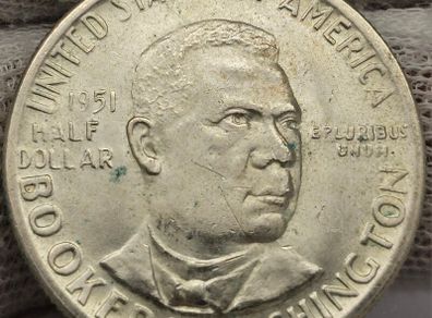 USA United States Silver 1951 Booker T. Washington Half Dollar Beautiful Uncirculated