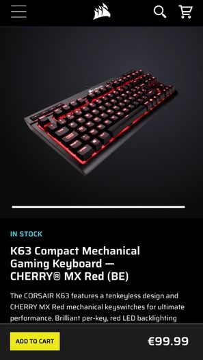 Corsair K63 Mechanical Keyboard