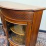 Early 20th Century Bow Front Walnut Display Cabinet with Beveled Glass Doors Image 7