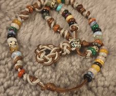 Celtic Knot Rosary style beaded handmade necklace