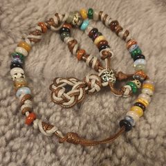 Celtic Knot Rosary style beaded handmade necklace