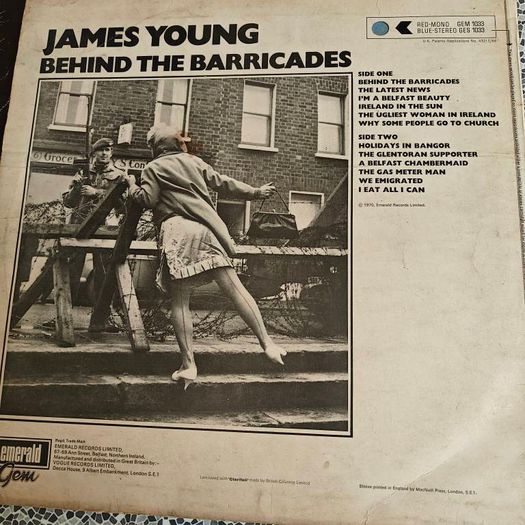 James Young, Behind the Barricades LP, Northern Irish comedian, Troubles historical interest