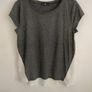 top Bnwot grey short sleeve top with lace detail & chiffon back size 12 Image 8