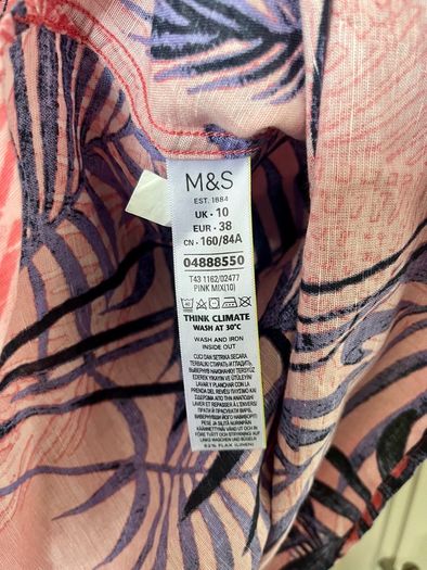 M&S linen rich womens shirt uk10