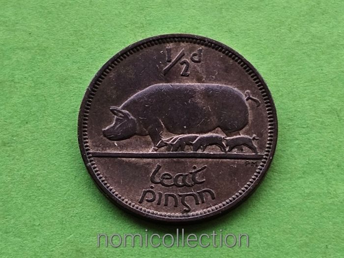 Ireland 1953 year Bronze Half Penny.