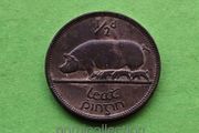 Ireland 1953 year Bronze Half Penny.