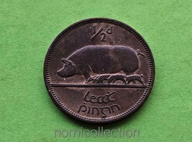 Ireland 1953 year Bronze Half Penny.