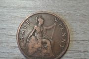 Great Britain UK 1927 Half Penny George V Coin - free standard postage