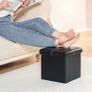 Storage Box with Lids Seat Faux Leather Folding Stools Cube Toy Chests for Kids bedroom Furniture Small Footstool 11.8 in(30cm) Image 2