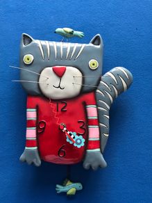 Clock cat for kids