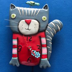 Clock cat for kids
