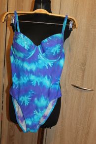 Monsoon beach boutique underwired embellished blue swimsuit size UK14 Cup C EU42 Postage included