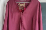 Paul Costello raspberry blouse Sz M (Fit 10-12 UK)
