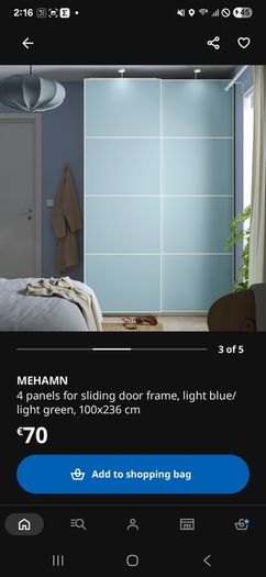 4 IKEA Wardrobe glass panels