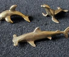 3 brass animals. Solid brass.