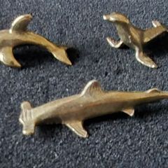 3 brass animals. Solid brass.
