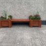 wooden planter with bench Image 5